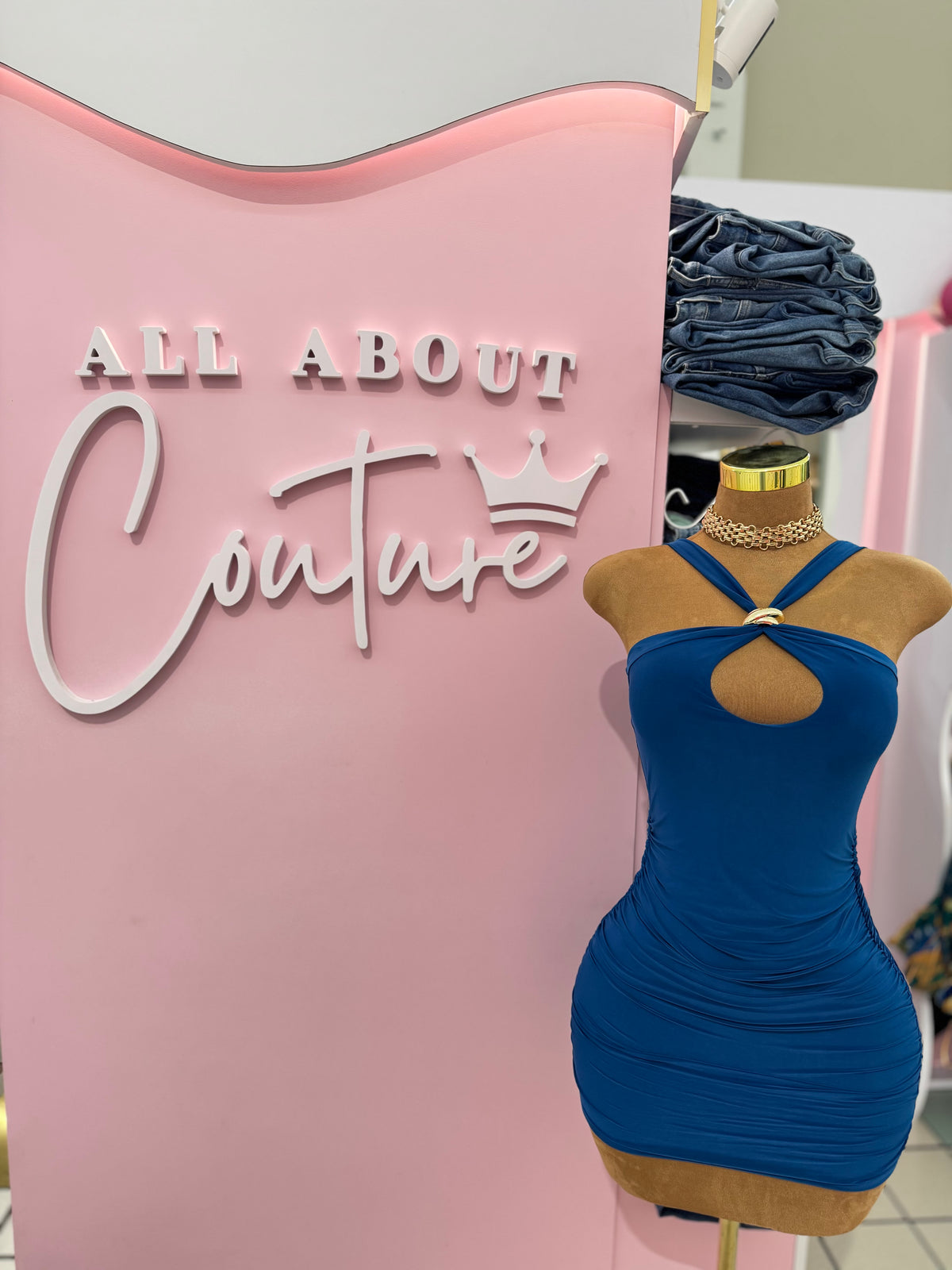 Teal Mini Dress