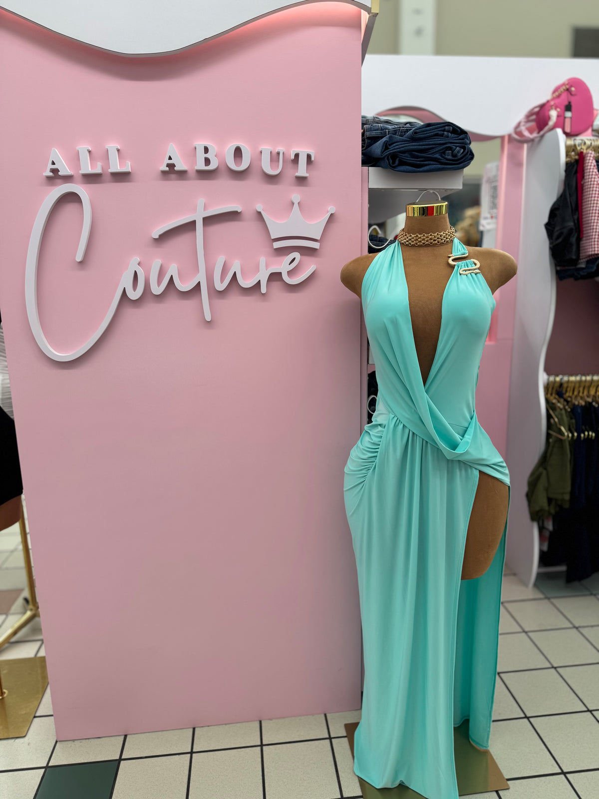 Aqua Allure Maxi Dress