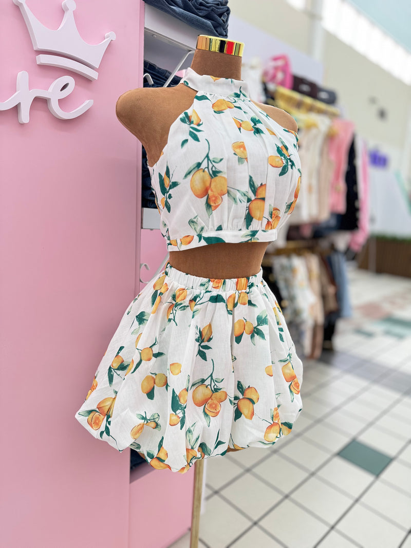 Lemon Print Matching Set