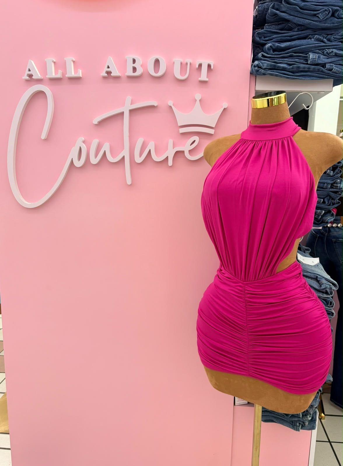 Fuchsia Rush Mini Dress