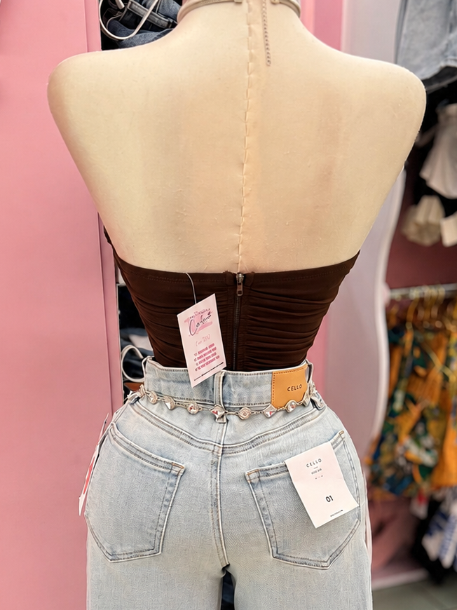 Chocolate Sculpt Corset Top