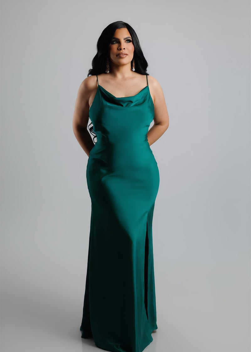 Vestido Esmeralda · Satin largo — foto 1