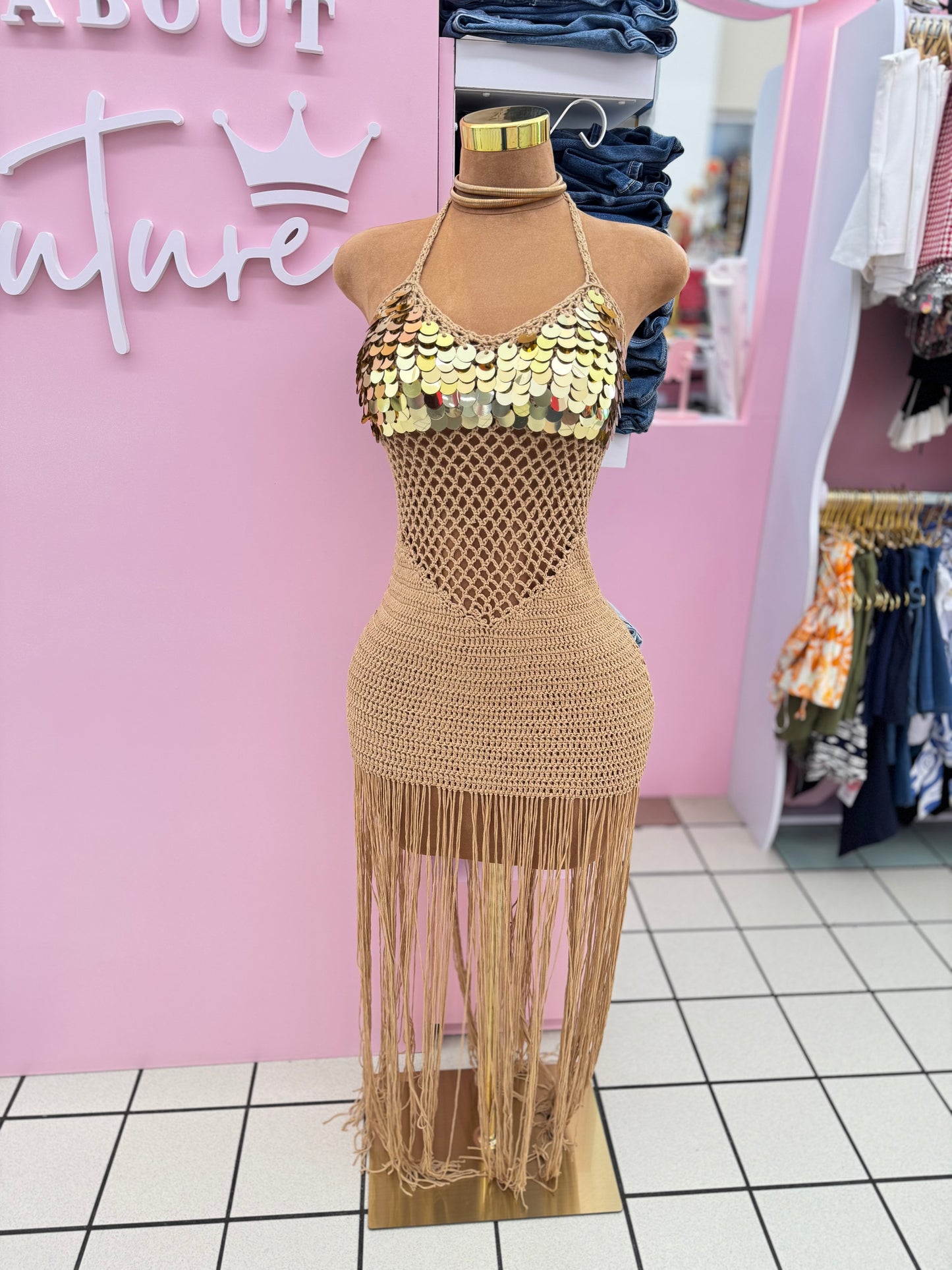 Golden Sands Crochet Cover-Up