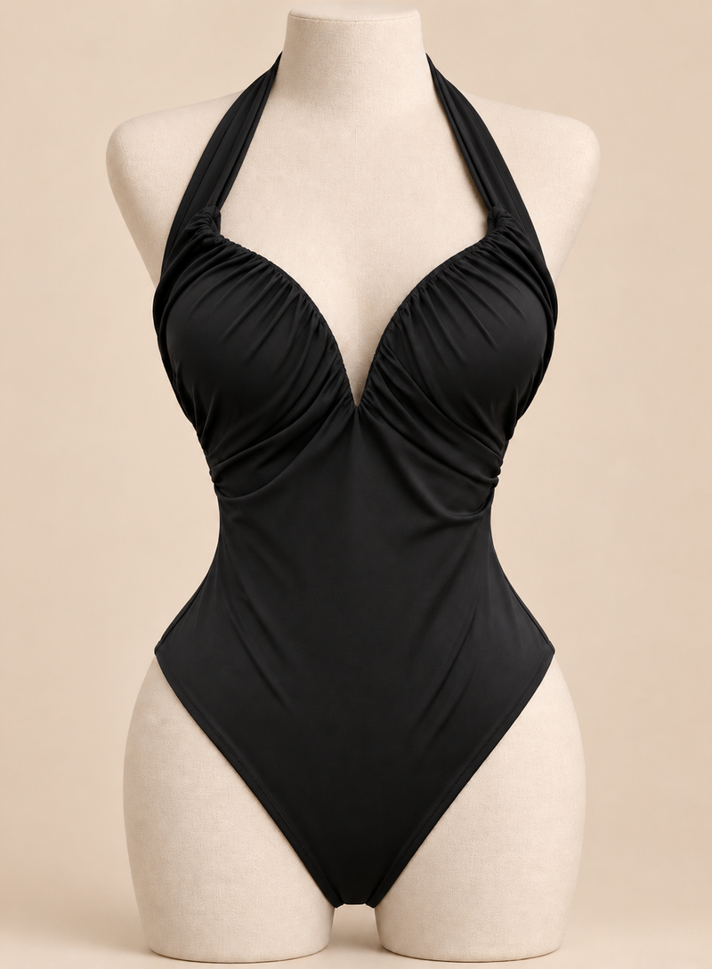 Black Desire Halter Bodysuit