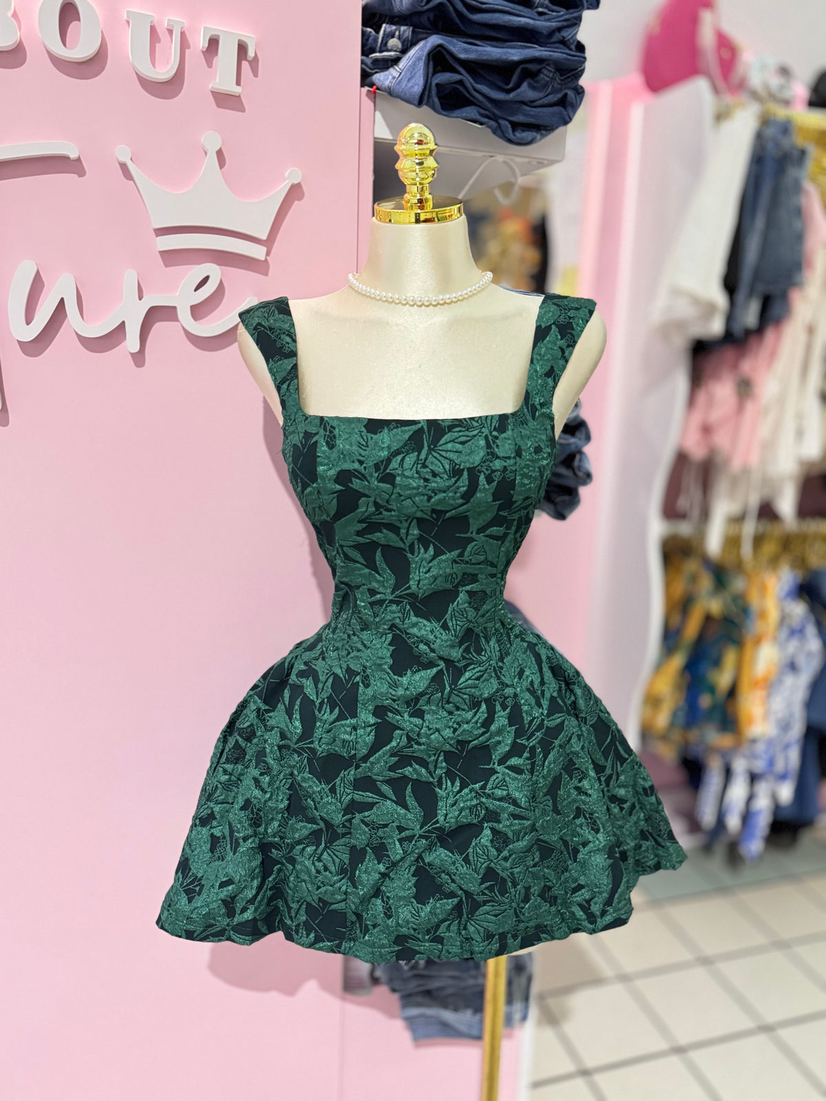 Hunter Bloom Jacquard Mini Dress