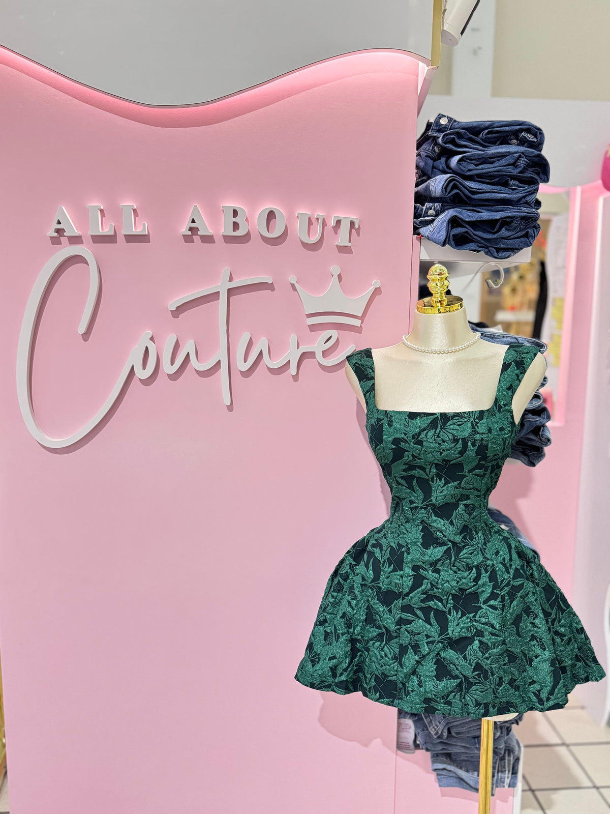Hunter Bloom Jacquard Mini Dress