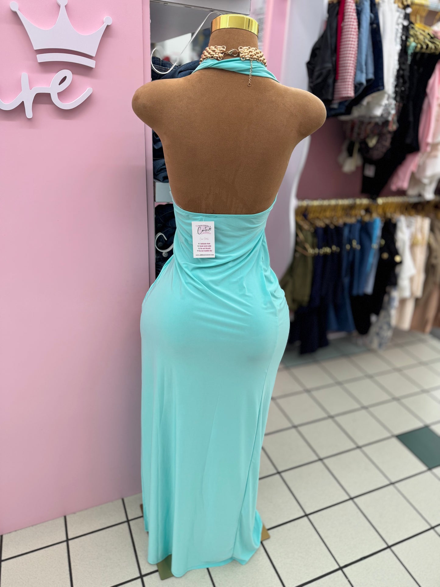 Aqua Allure Maxi Dress