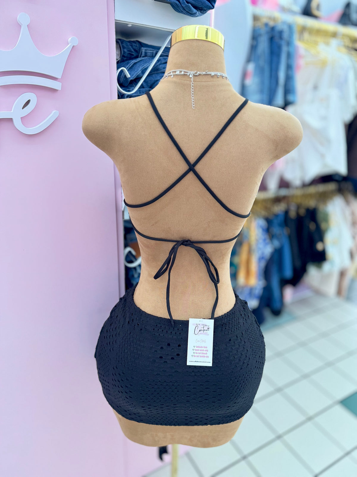 Cutout Mini Dress – Black