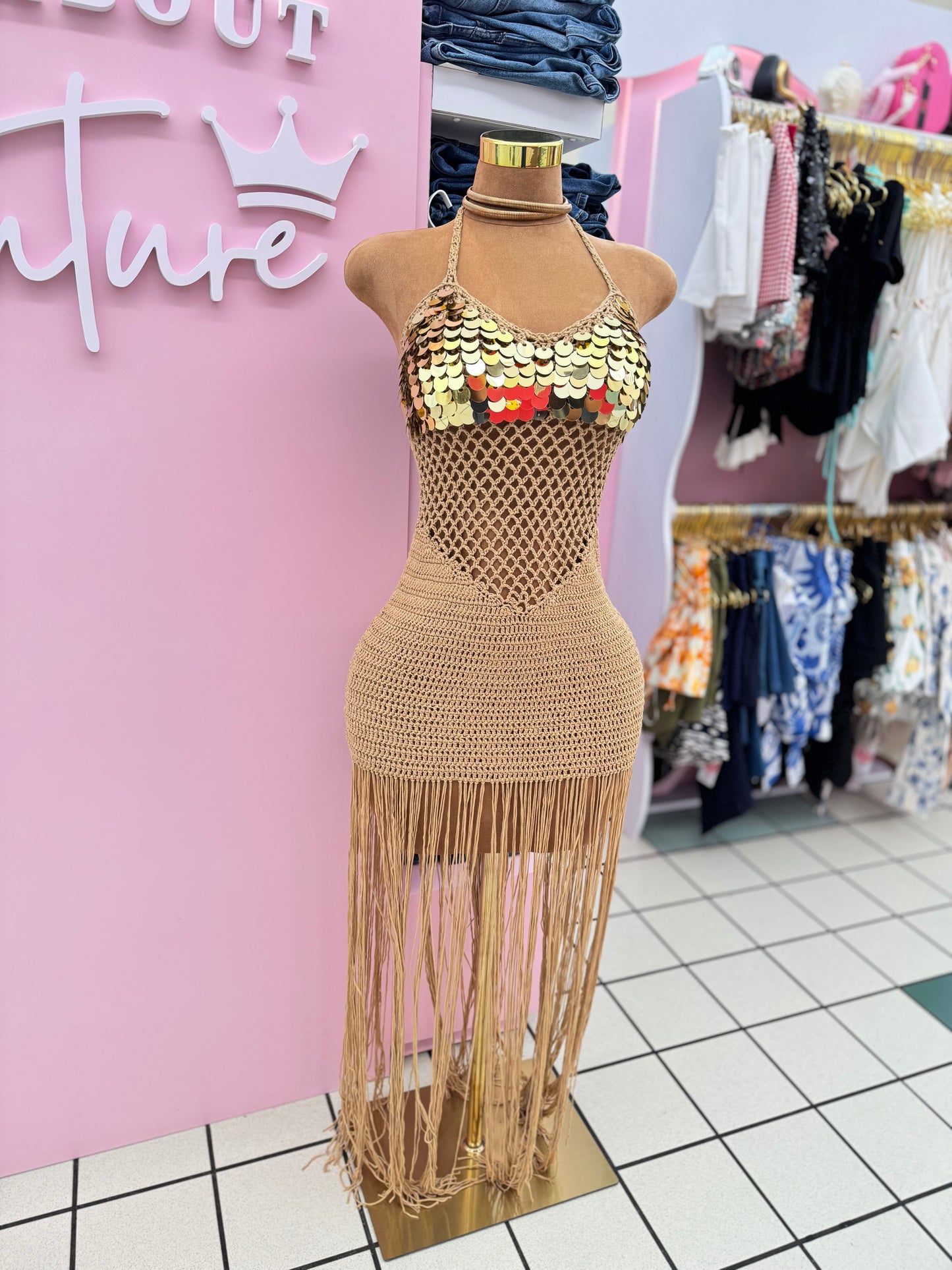 Golden Sands Crochet Cover-Up