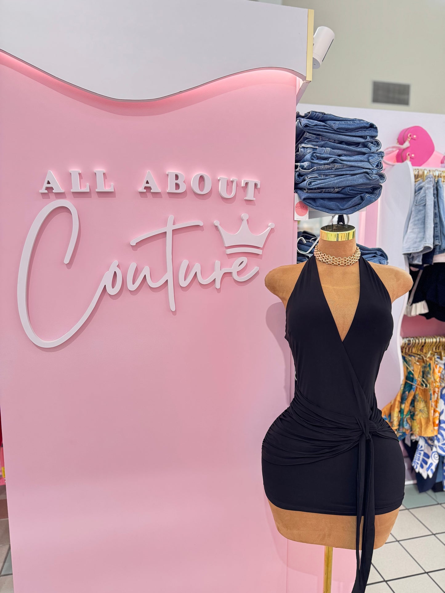 Afterglow Tie Mini Dress