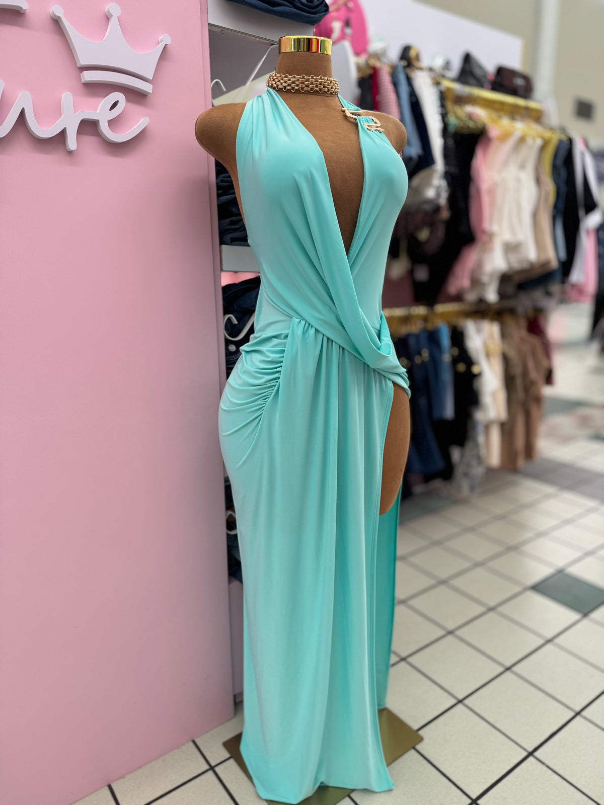 Aqua Allure Maxi Dress