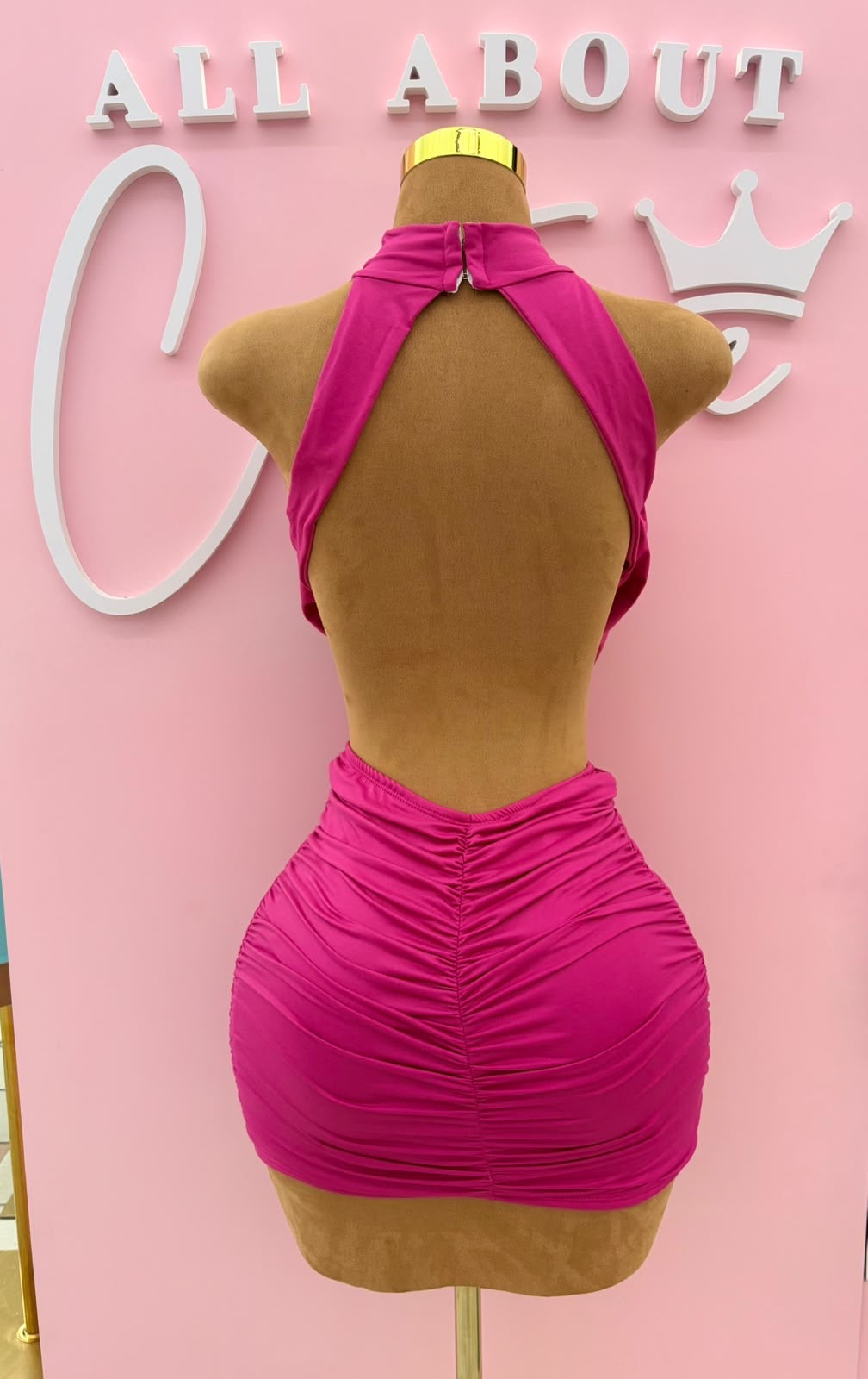 Fuchsia Rush Mini Dress