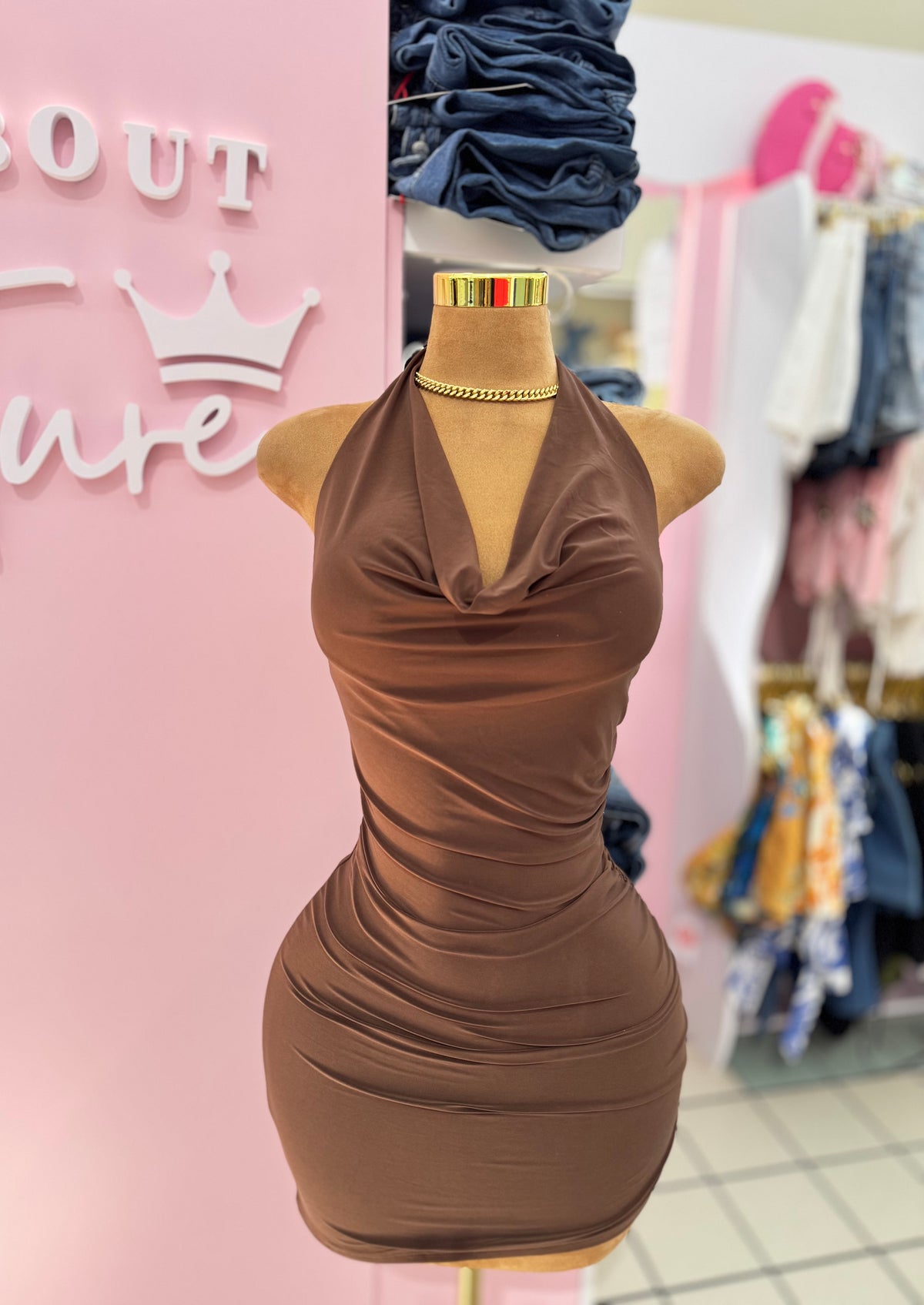 Brown Sugar Mini Dress