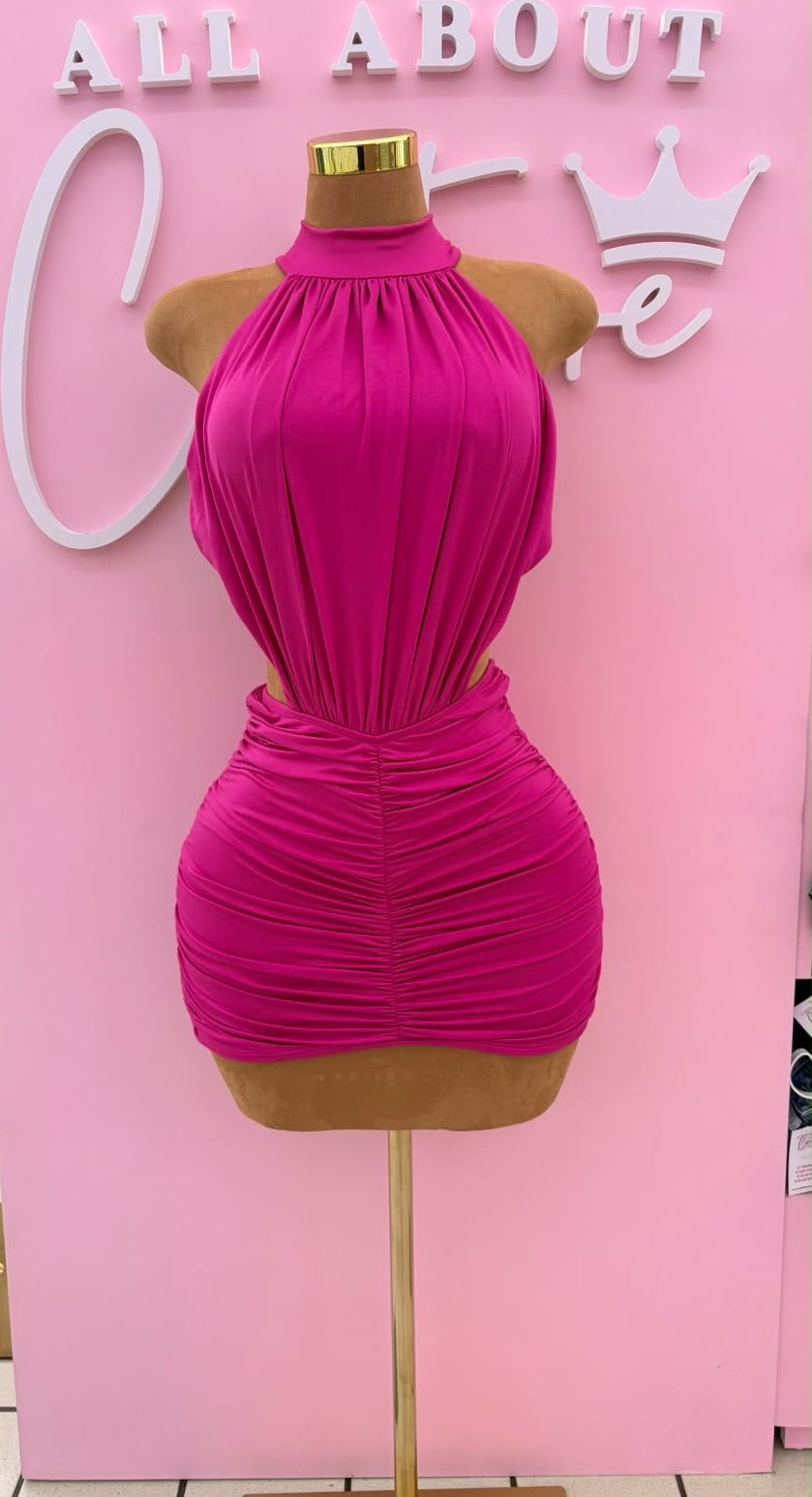 Fuchsia Rush Mini Dress