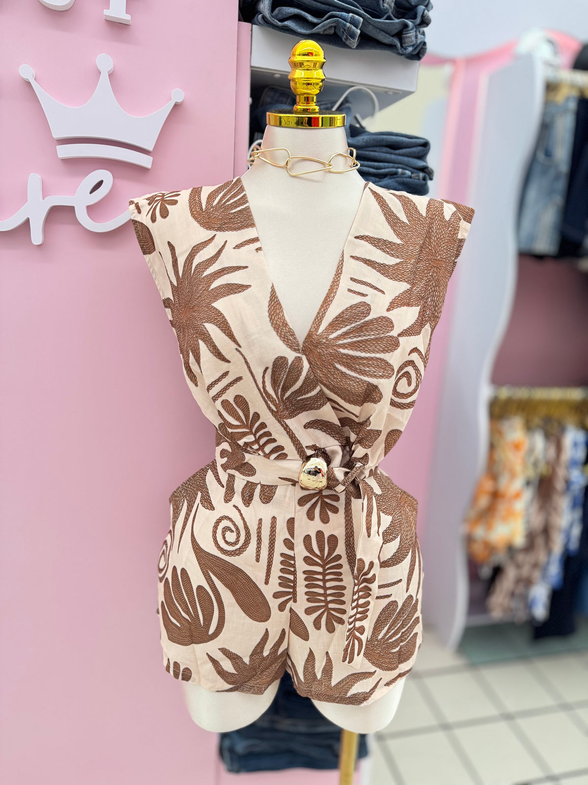 Cocoa Coast Belted Short Set