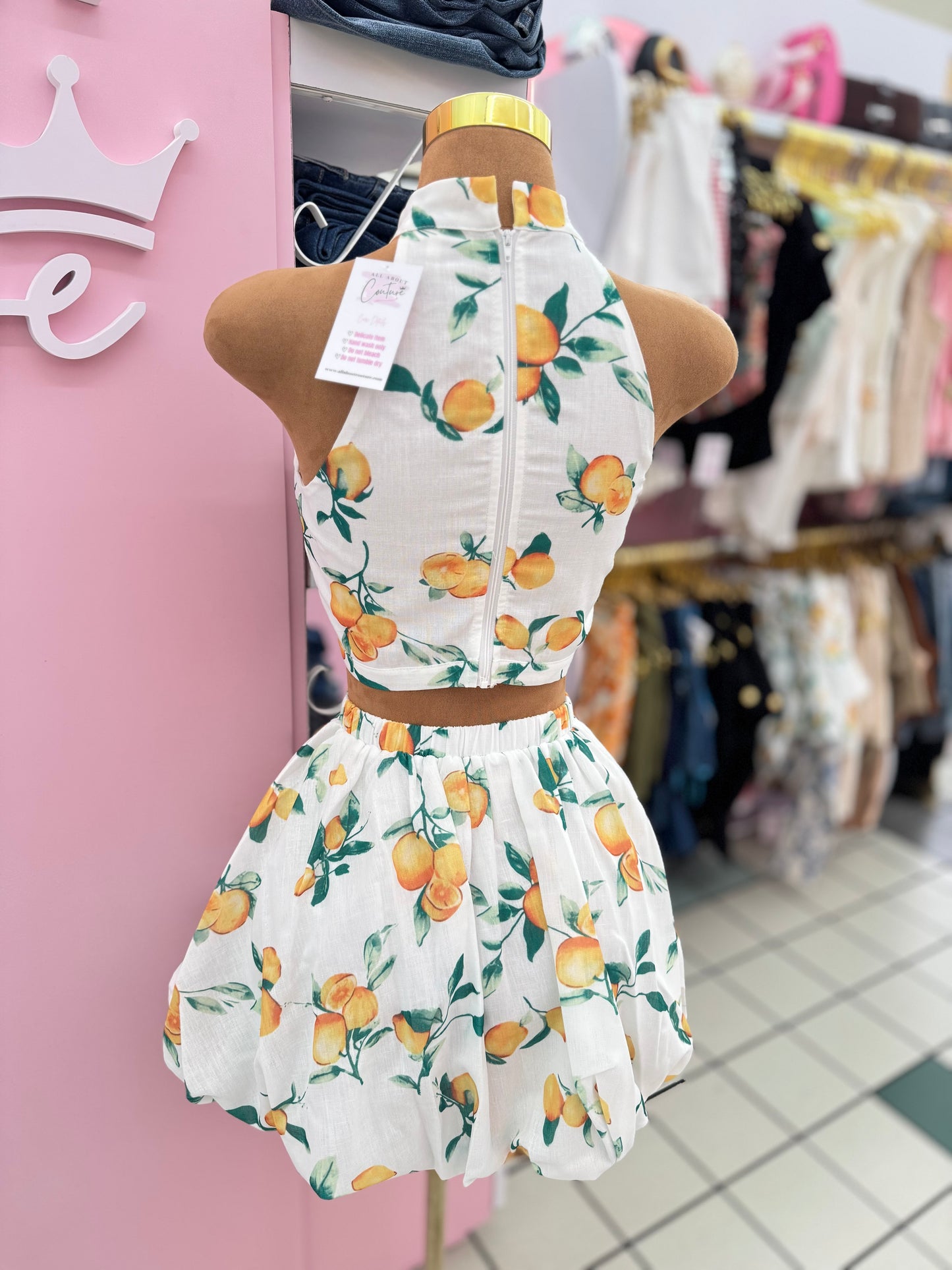 Lemon Print Matching Set