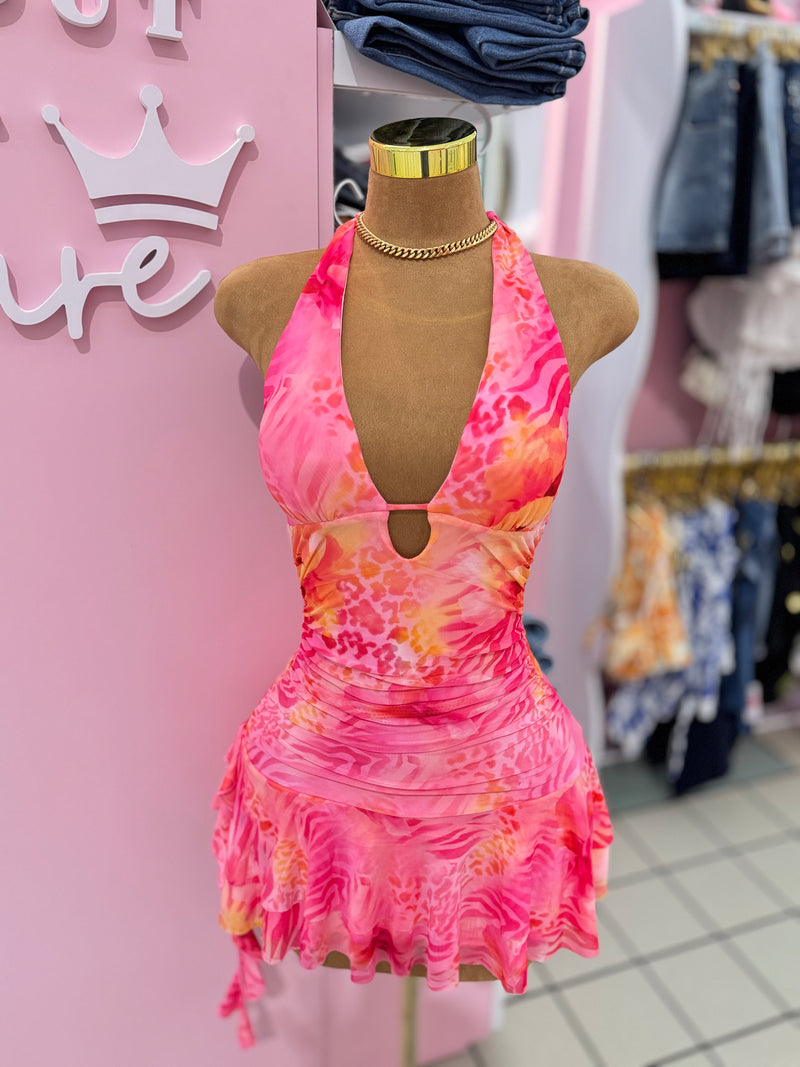Ousi Pink Mini Dress