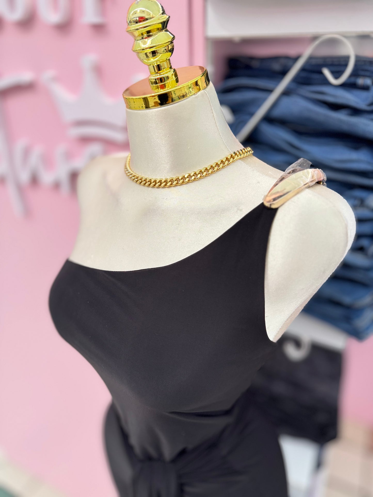 One-Shoulder Wide Leg Jumpsuit