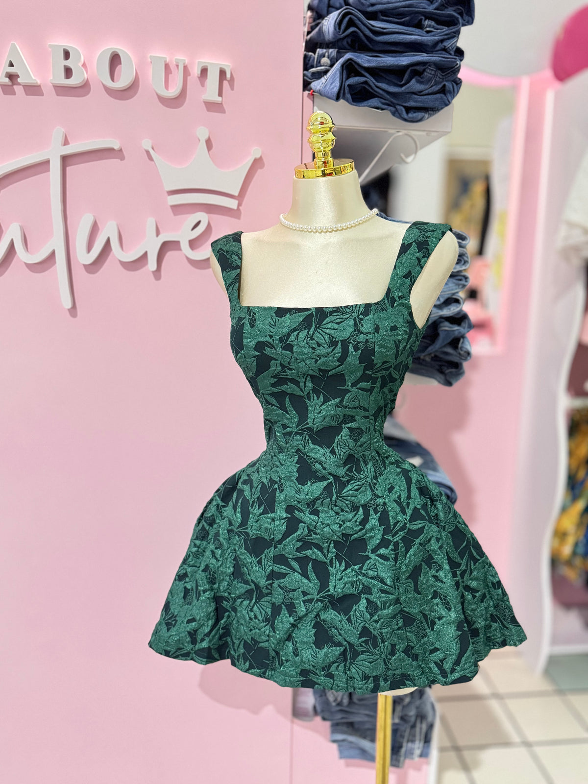 Hunter Bloom Jacquard Mini Dress