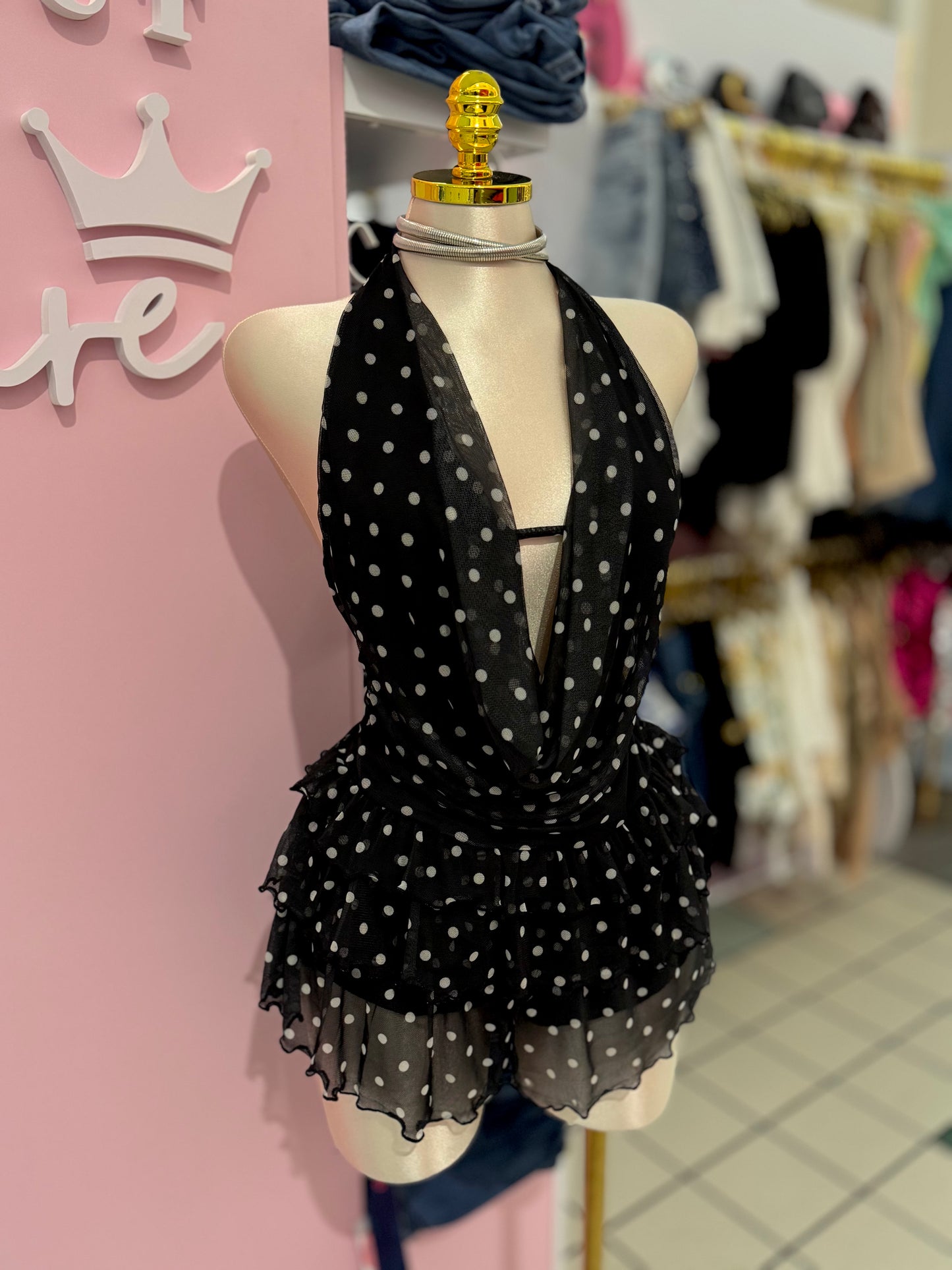 Parisian Polka Dot Romper