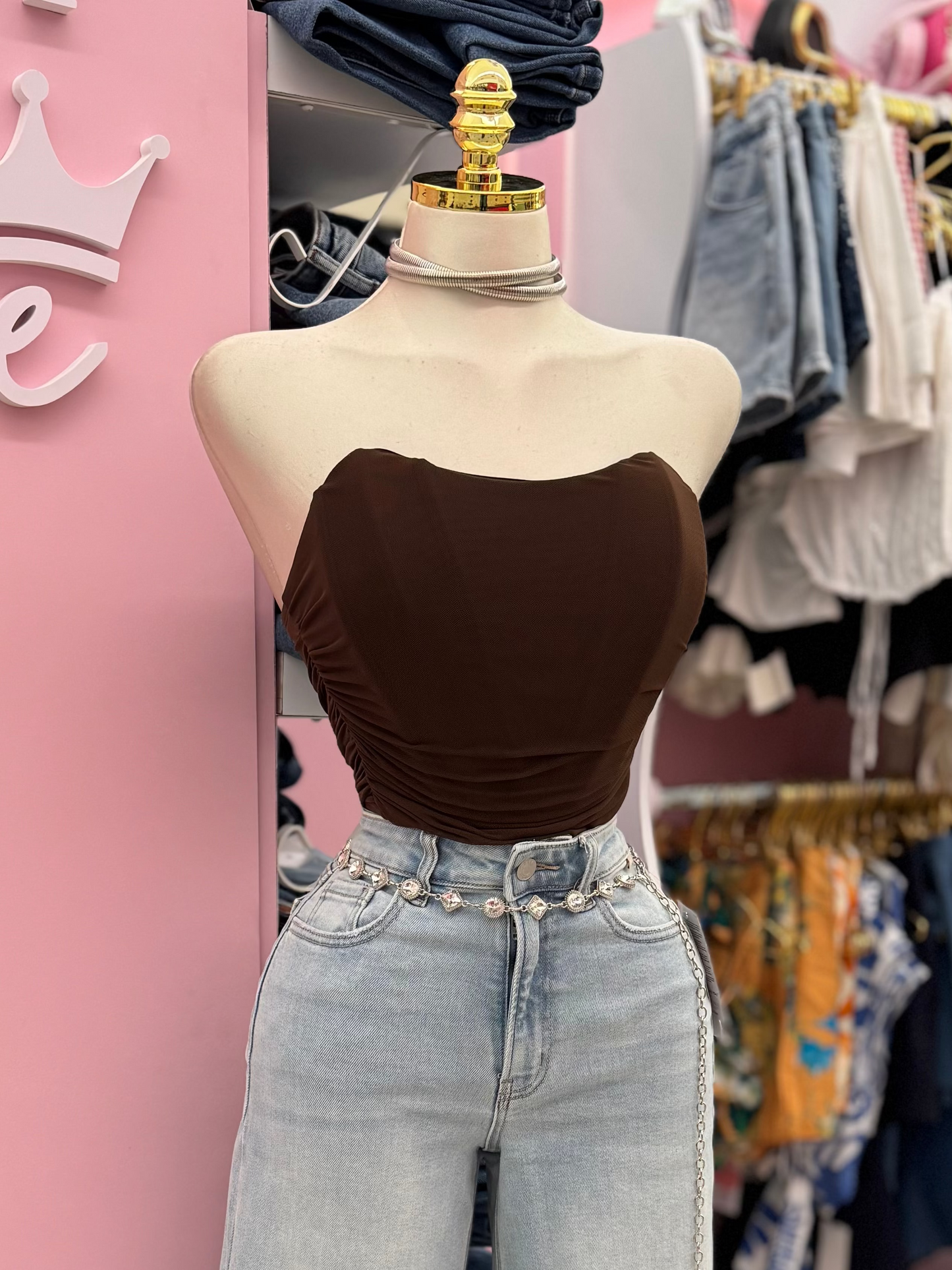 Chocolate Sculpt Corset Top