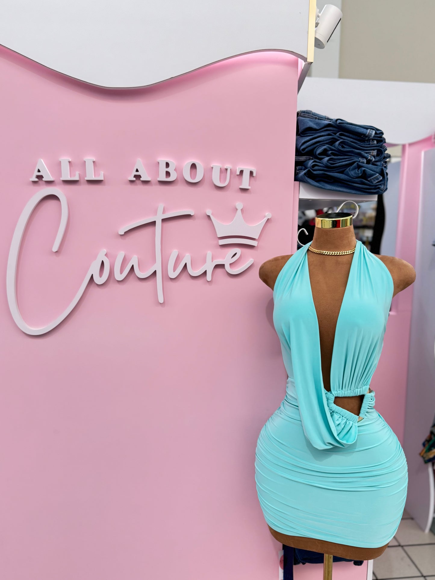Aqua Allure Mini Dress