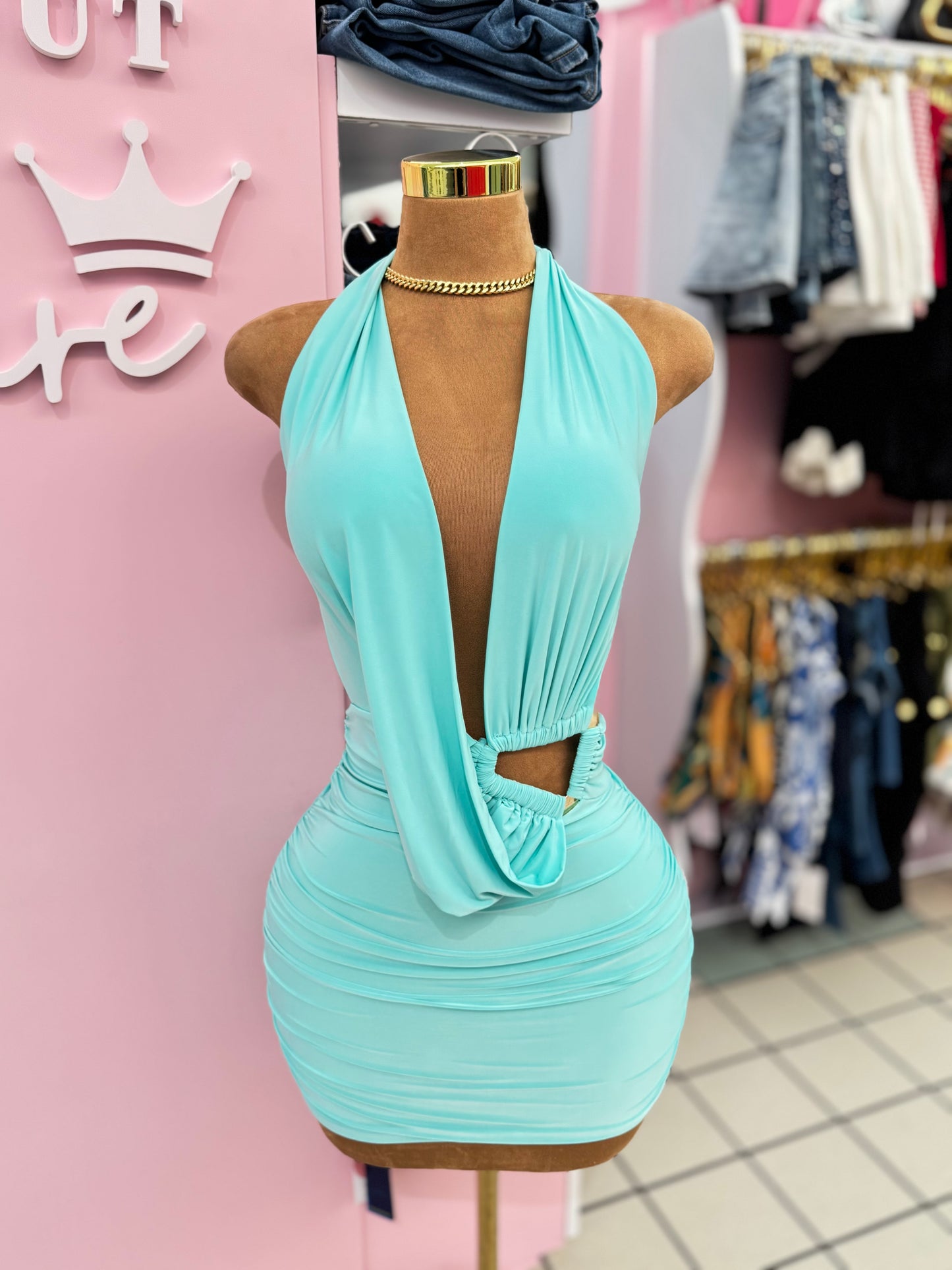 Aqua Allure Mini Dress