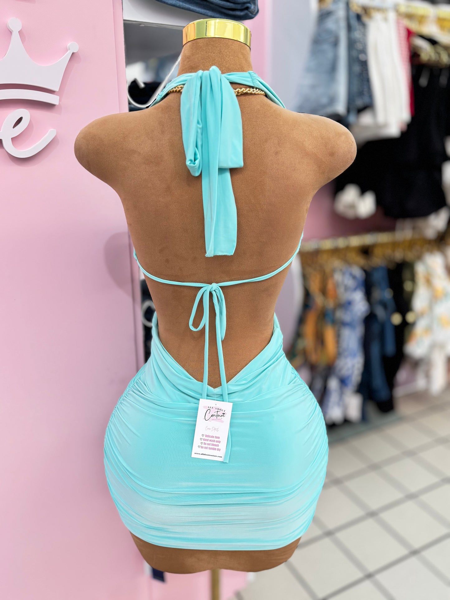 Aqua Allure Mini Dress