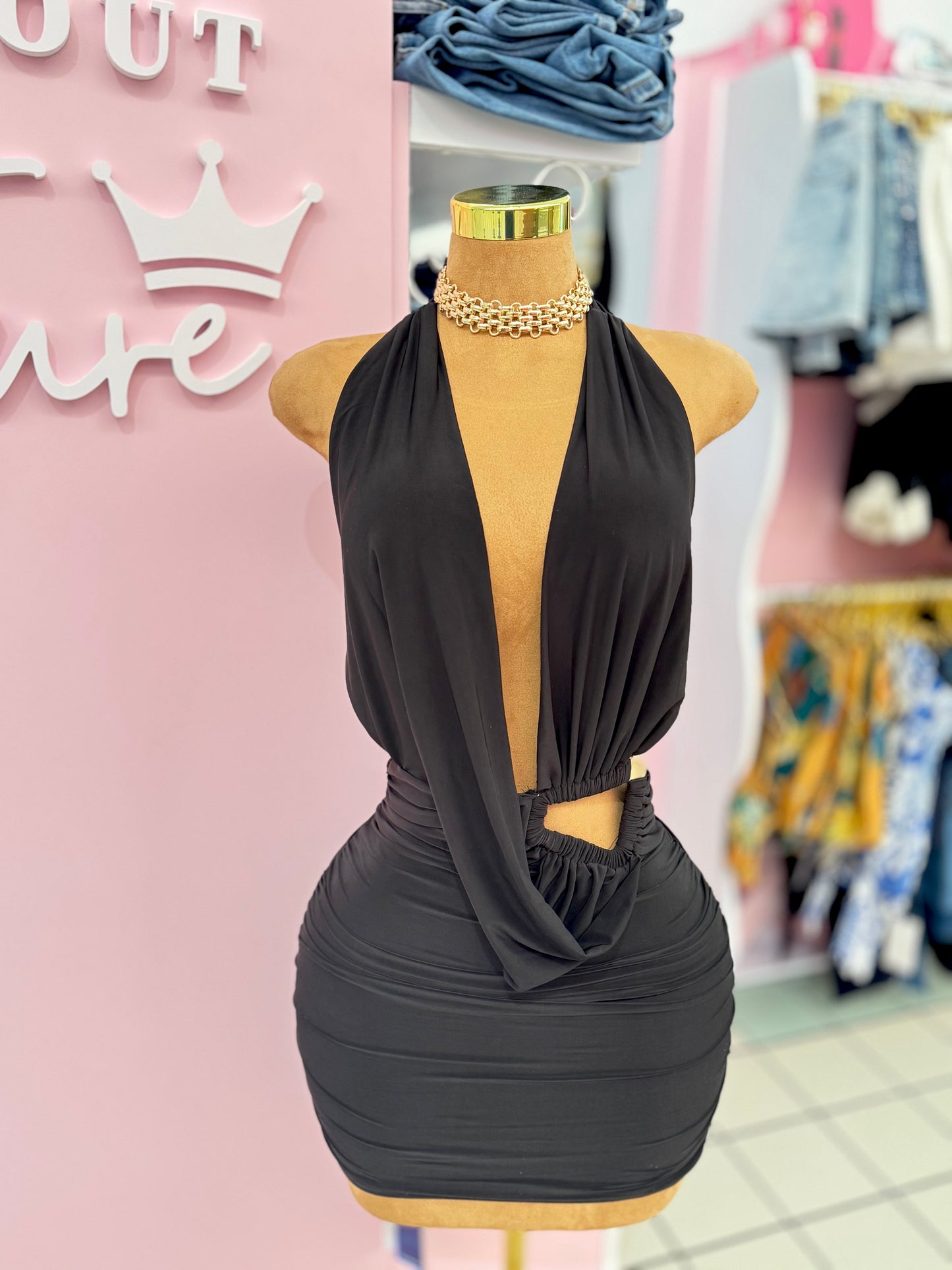 Noir Desire Mini Dress