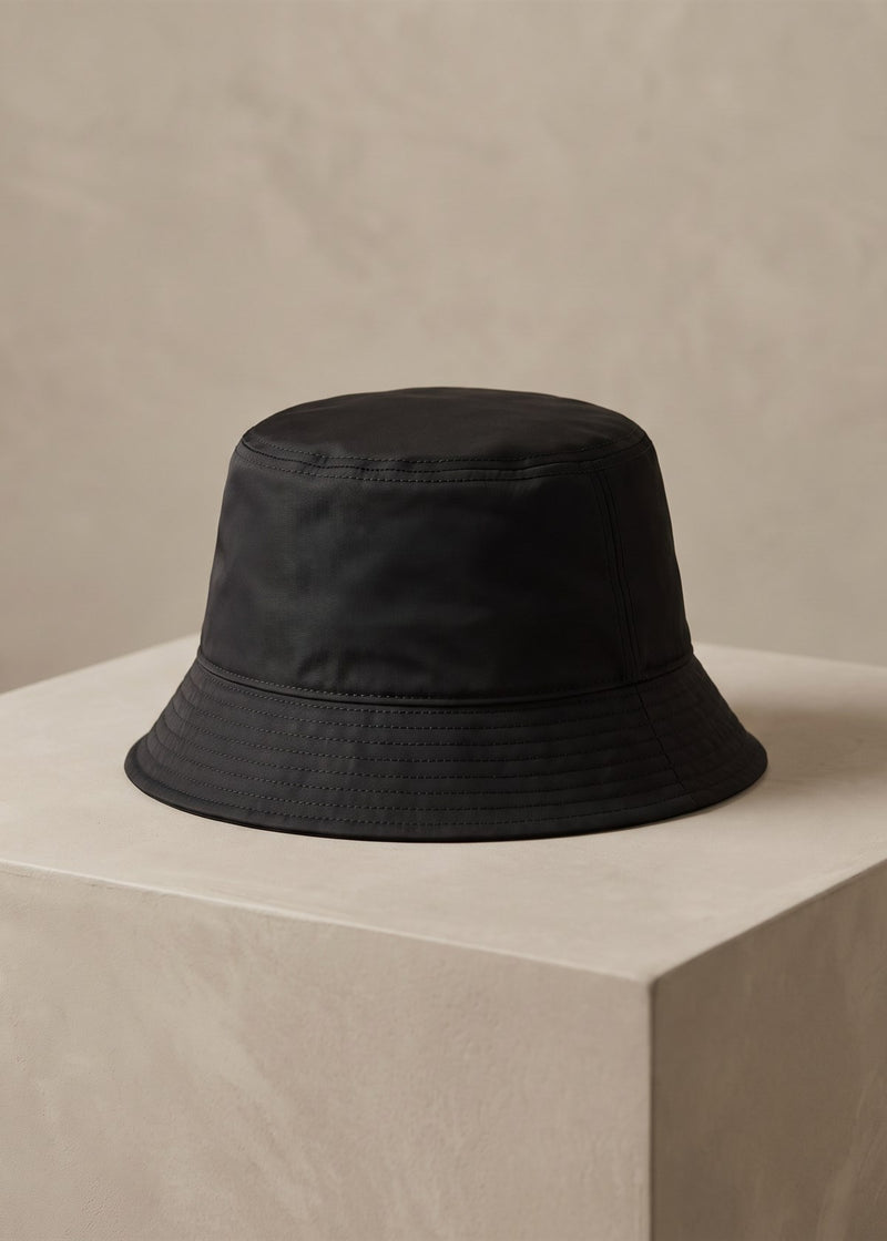 Black Nylon Bucket Hat — photo 1