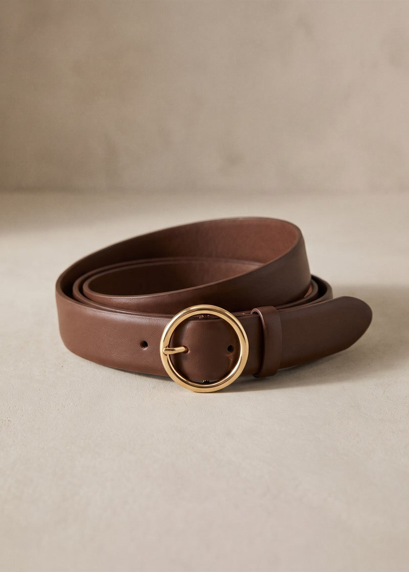 Cocoa Round Buckle Belt — photo 1