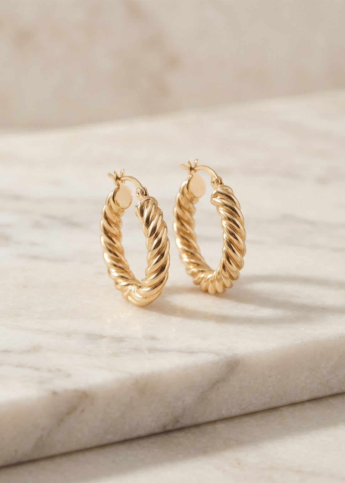 Bamboo Gold Hoop Earrings — photo 1
