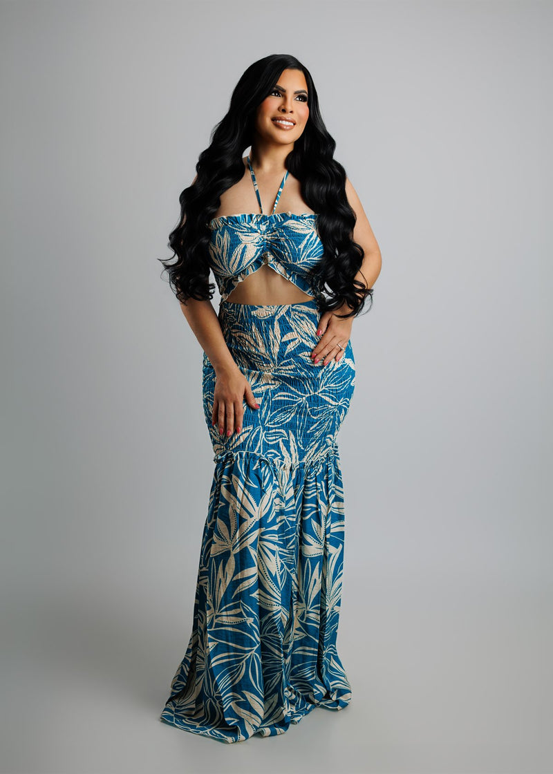 Conjunto Palma · Top y falda sirena — foto 1