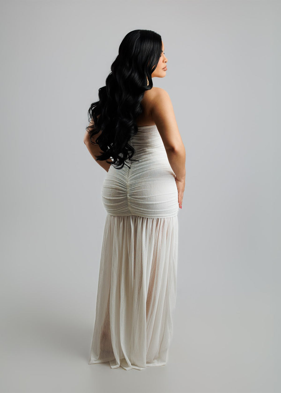 Vestido Mireya · Drapeado con falda de tul — foto 2